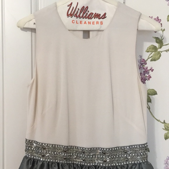 Silver & Cream Calvin Klein Cocktail Dress - Picture 6 of 7